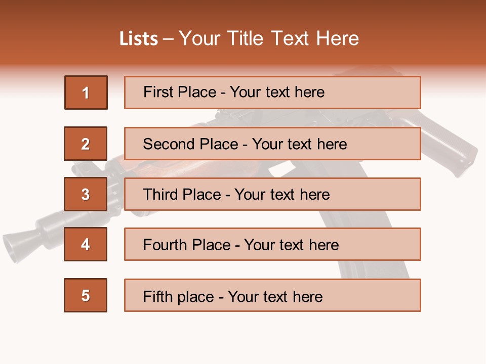 Army Trigger Closeup PowerPoint Template