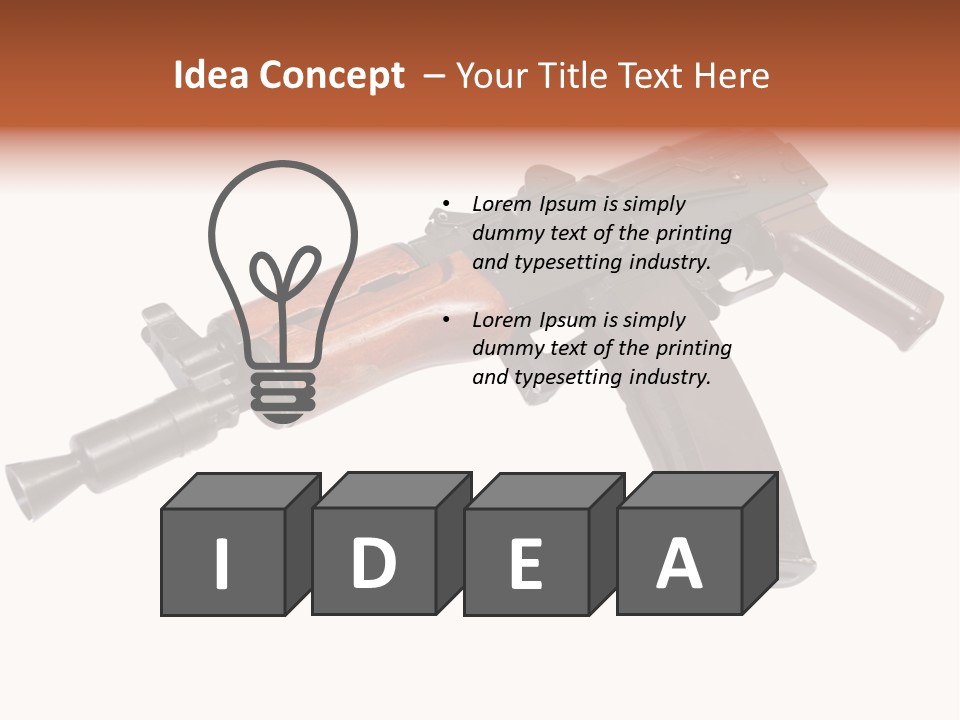 Army Trigger Closeup PowerPoint Template