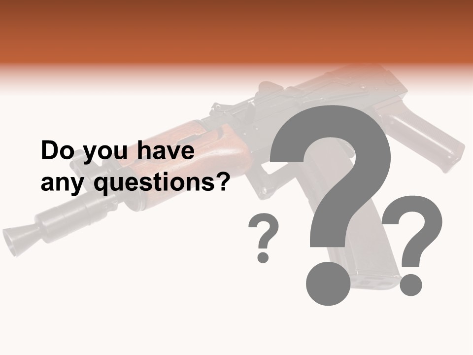 Army Trigger Closeup PowerPoint Template