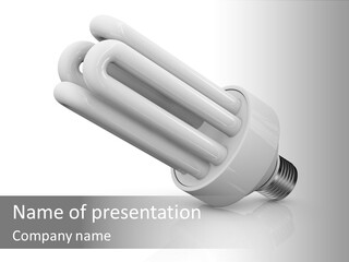 Compact Economy Bulb PowerPoint Template