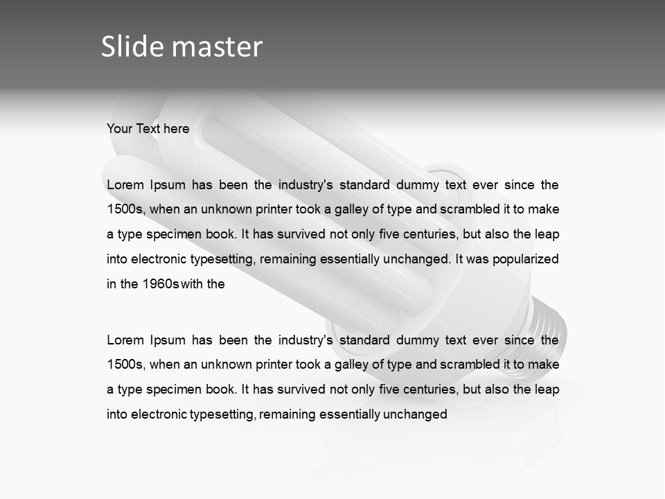 Compact Economy Bulb PowerPoint Template