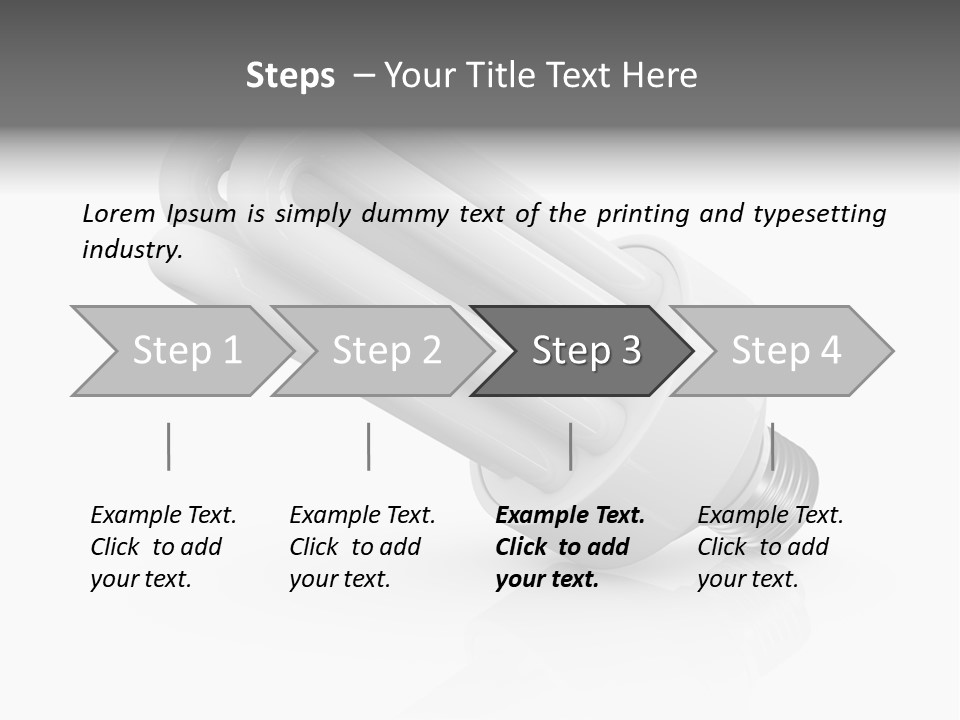Compact Economy Bulb PowerPoint Template