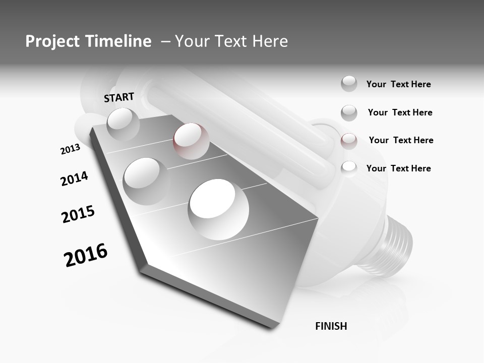 Compact Economy Bulb PowerPoint Template