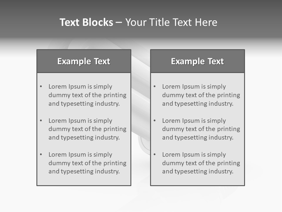 Compact Economy Bulb PowerPoint Template
