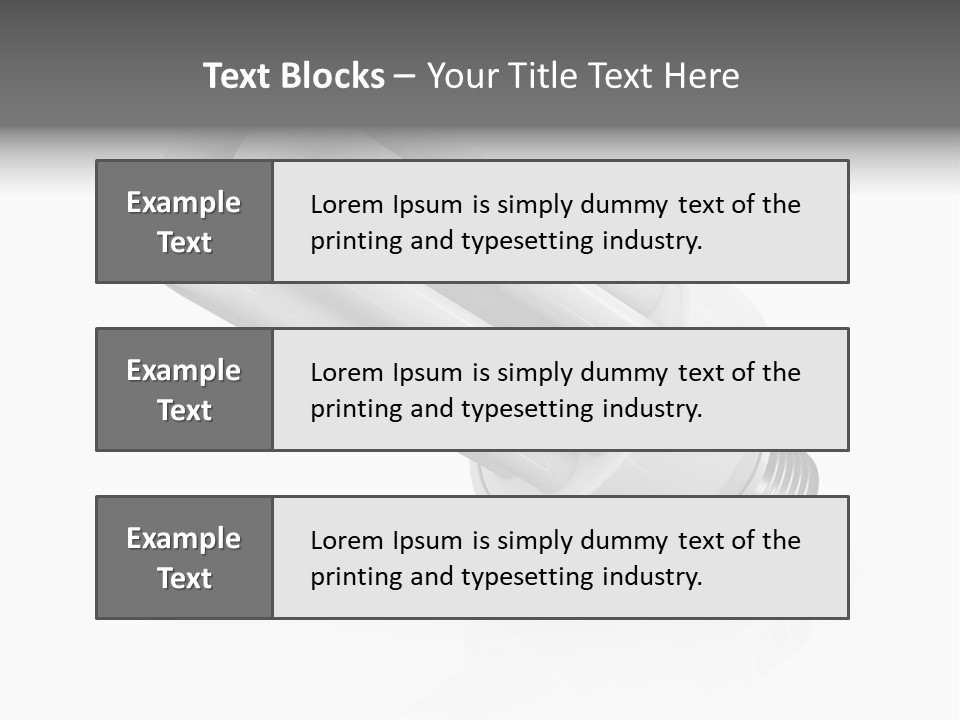 Compact Economy Bulb PowerPoint Template