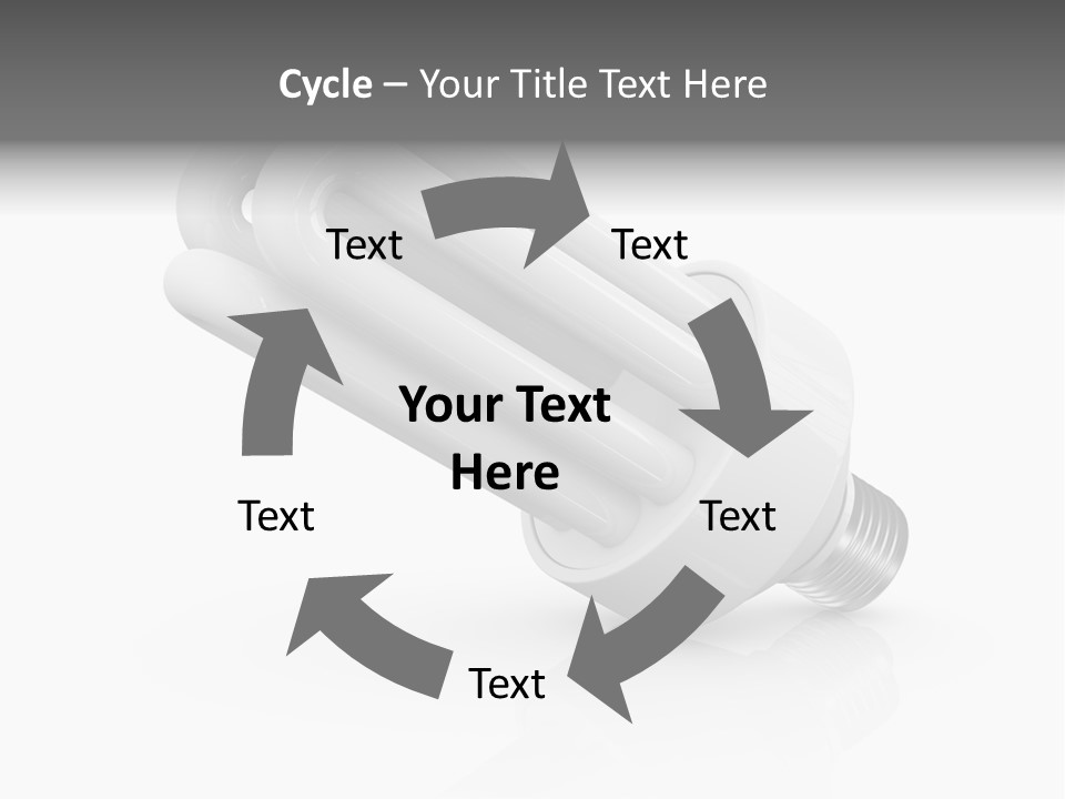 Compact Economy Bulb PowerPoint Template