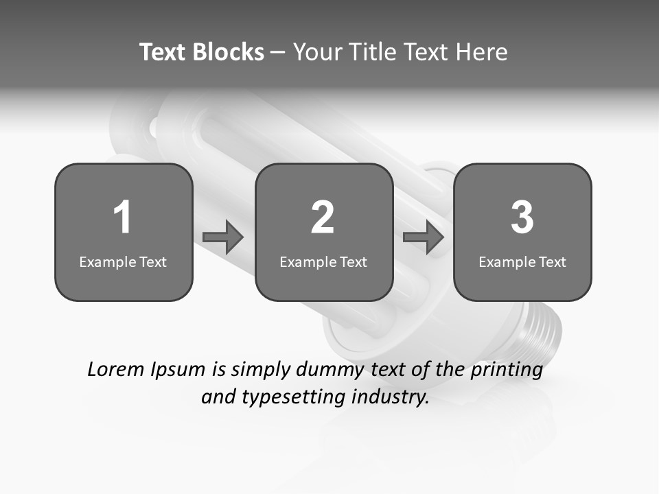 Compact Economy Bulb PowerPoint Template