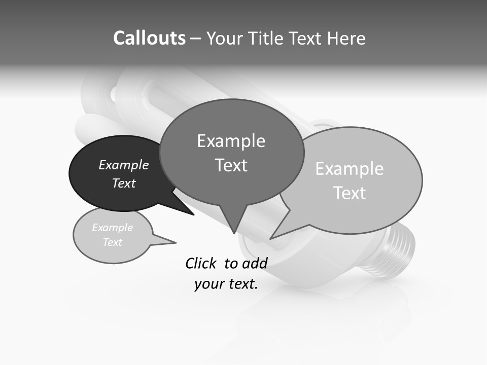 Compact Economy Bulb PowerPoint Template