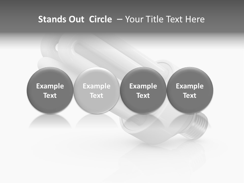 Compact Economy Bulb PowerPoint Template