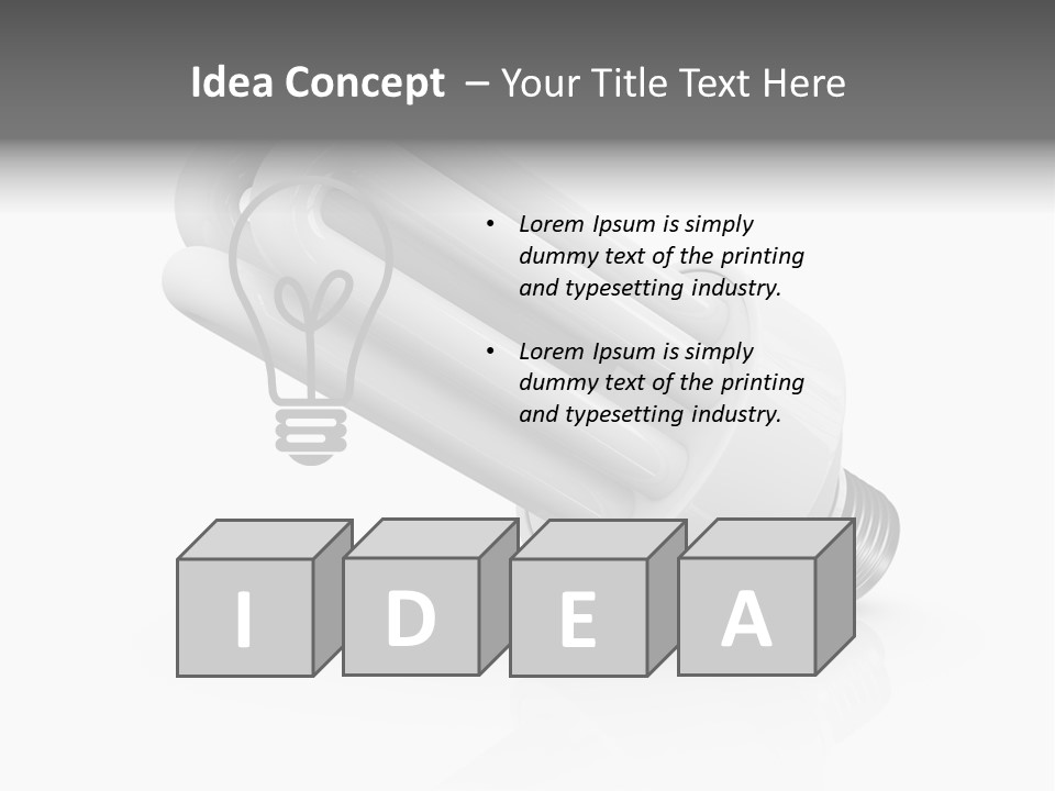 Compact Economy Bulb PowerPoint Template