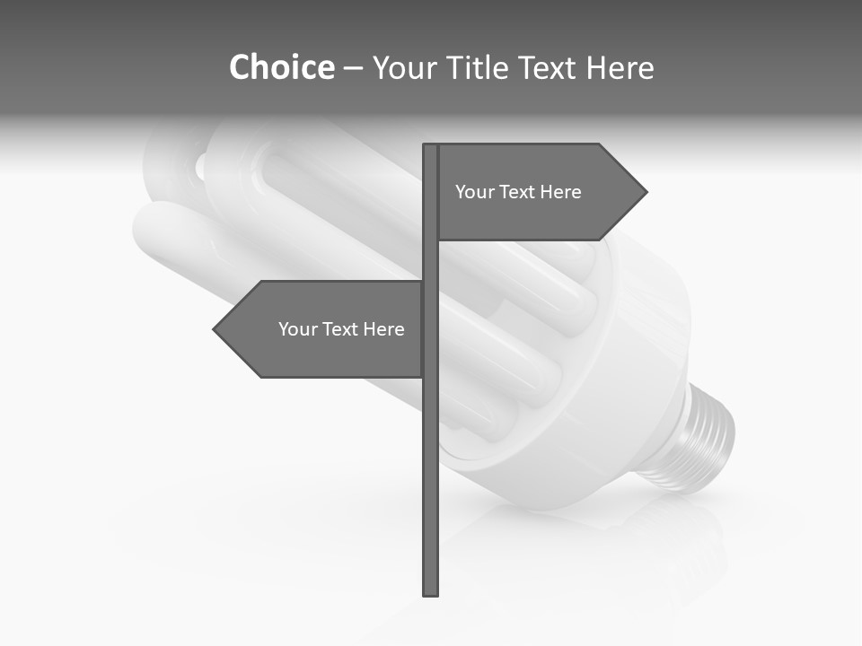 Compact Economy Bulb PowerPoint Template