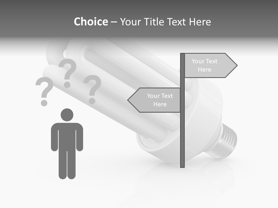 Compact Economy Bulb PowerPoint Template