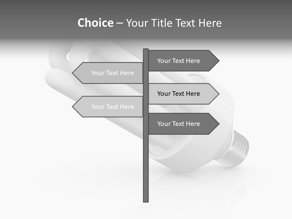 Compact Economy Bulb PowerPoint Template