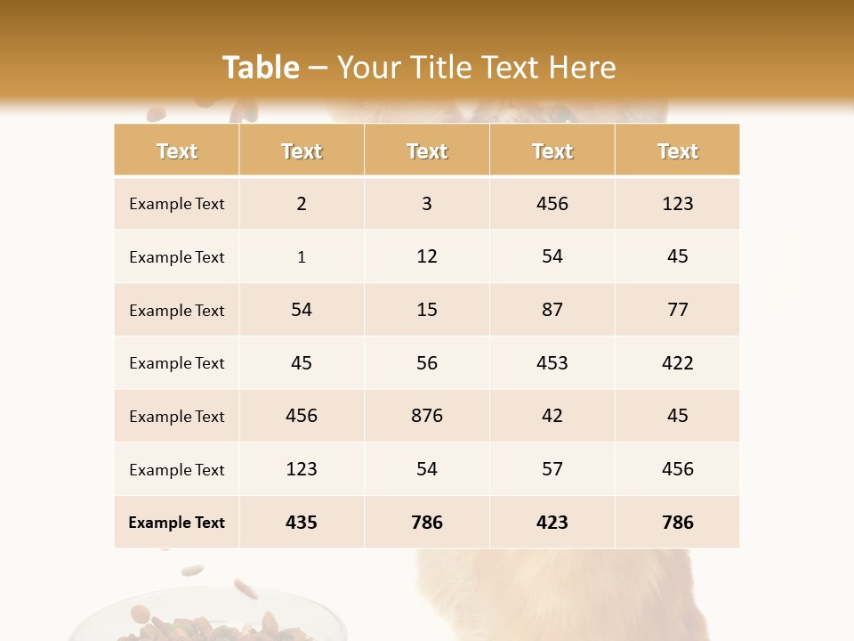Health Feeding Snacks PowerPoint Template