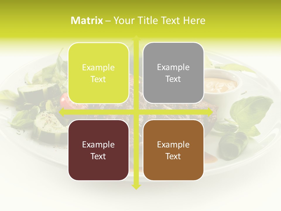 Cooked Fillet Vegetable PowerPoint Template