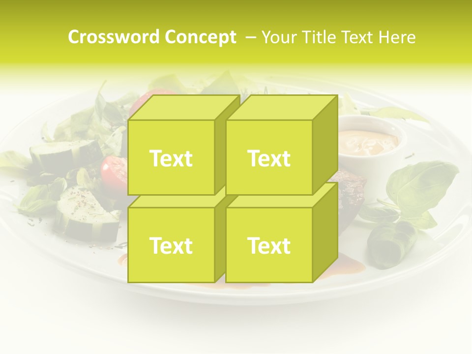 Cooked Fillet Vegetable PowerPoint Template