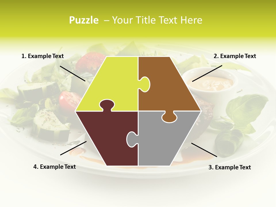 Cooked Fillet Vegetable PowerPoint Template