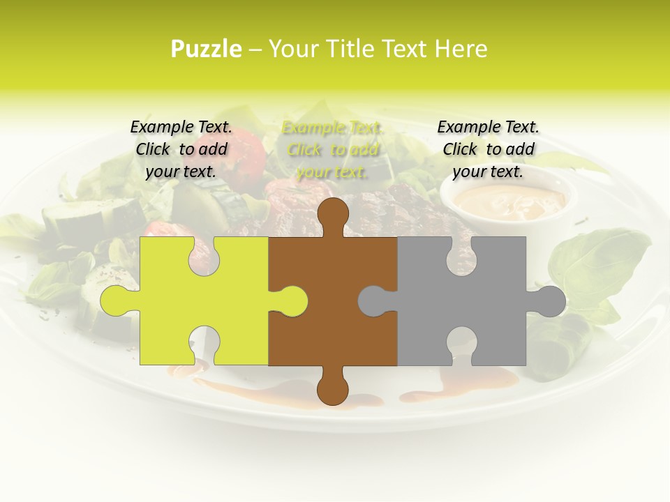 Cooked Fillet Vegetable PowerPoint Template