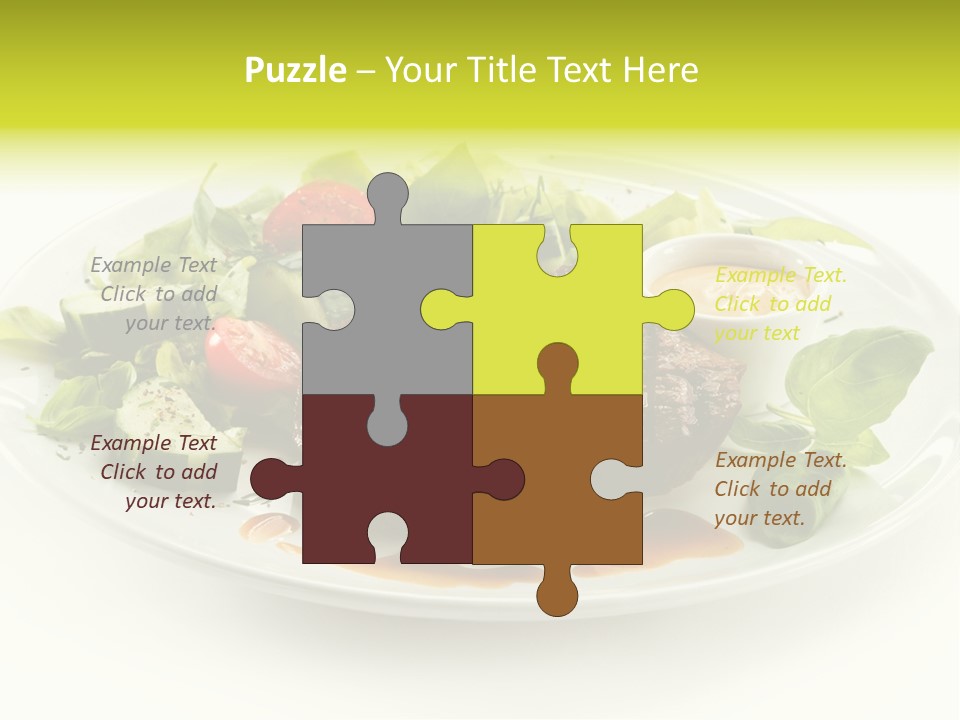 Cooked Fillet Vegetable PowerPoint Template