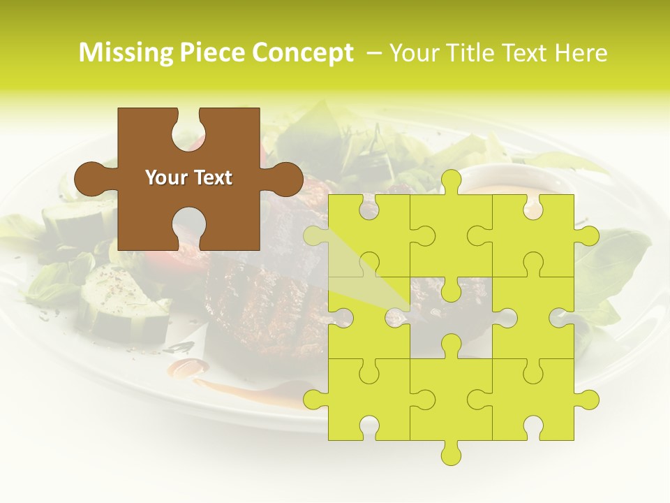 Cooked Fillet Vegetable PowerPoint Template