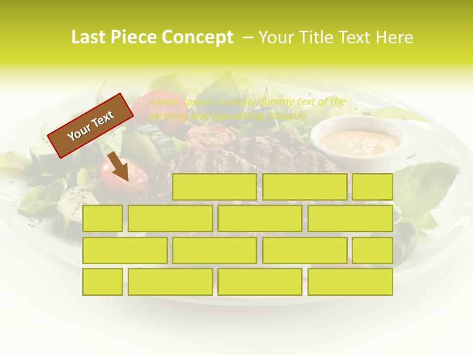 Cooked Fillet Vegetable PowerPoint Template