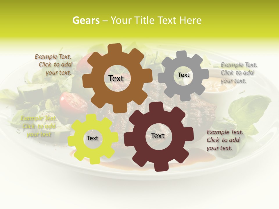 Cooked Fillet Vegetable PowerPoint Template