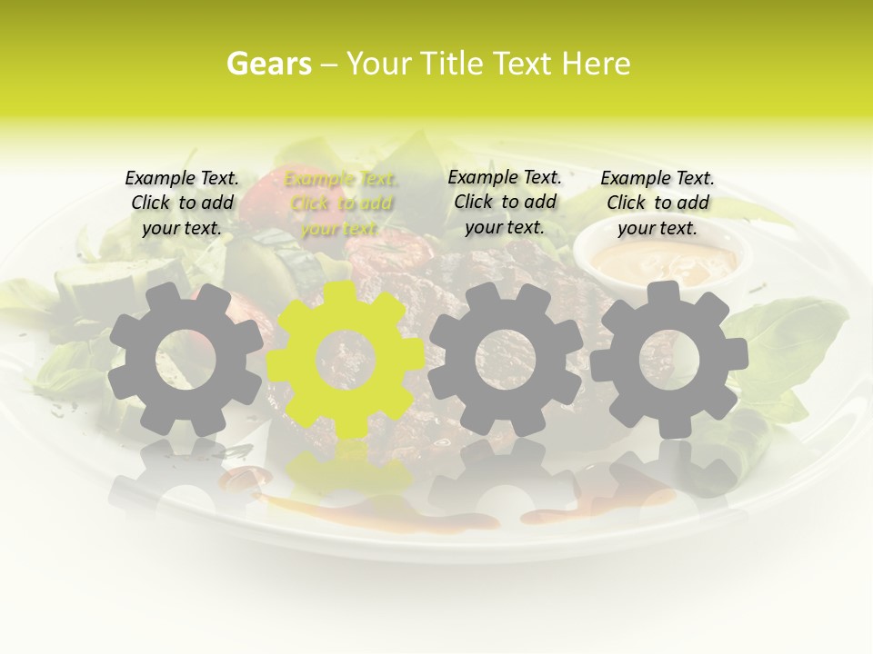 Cooked Fillet Vegetable PowerPoint Template