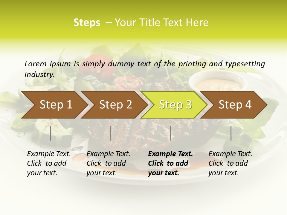 Cooked Fillet Vegetable PowerPoint Template