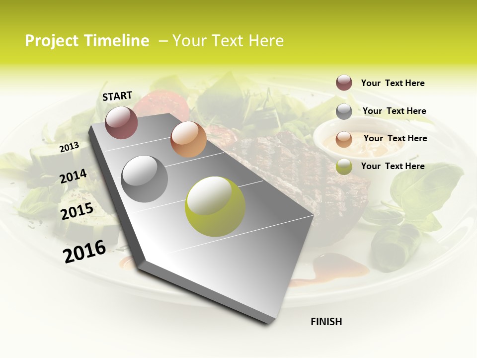 Cooked Fillet Vegetable PowerPoint Template