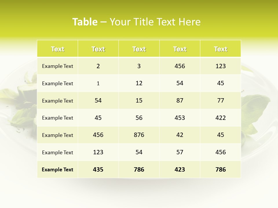 Cooked Fillet Vegetable PowerPoint Template
