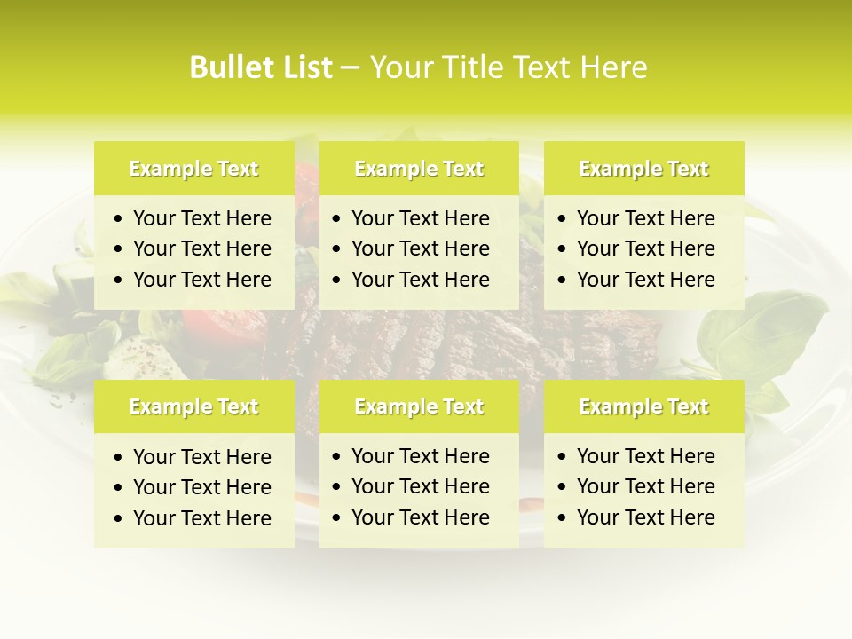 Cooked Fillet Vegetable PowerPoint Template