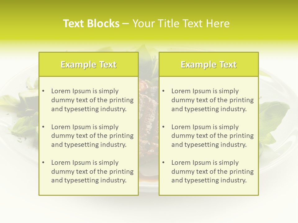 Cooked Fillet Vegetable PowerPoint Template