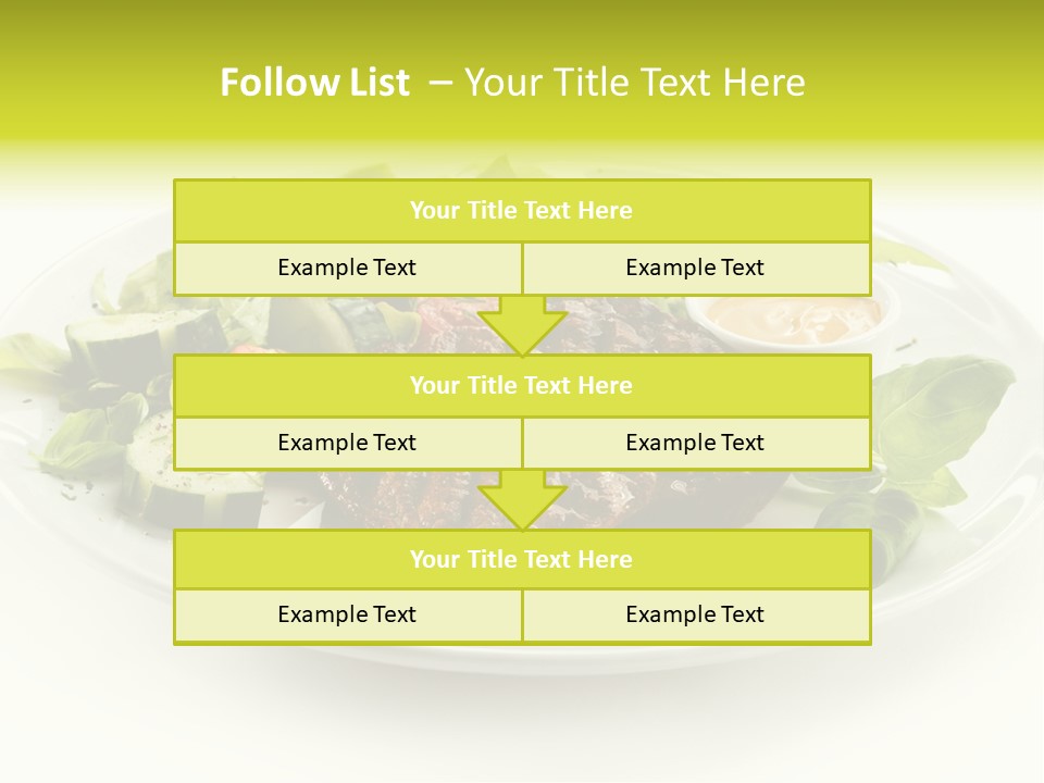 Cooked Fillet Vegetable PowerPoint Template