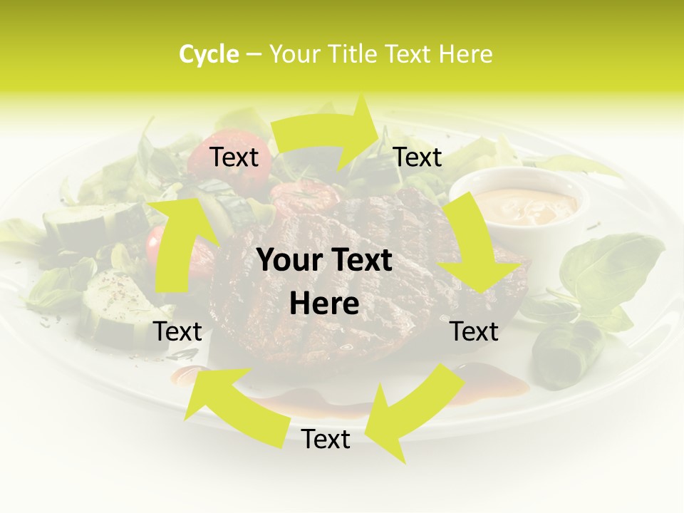 Cooked Fillet Vegetable PowerPoint Template