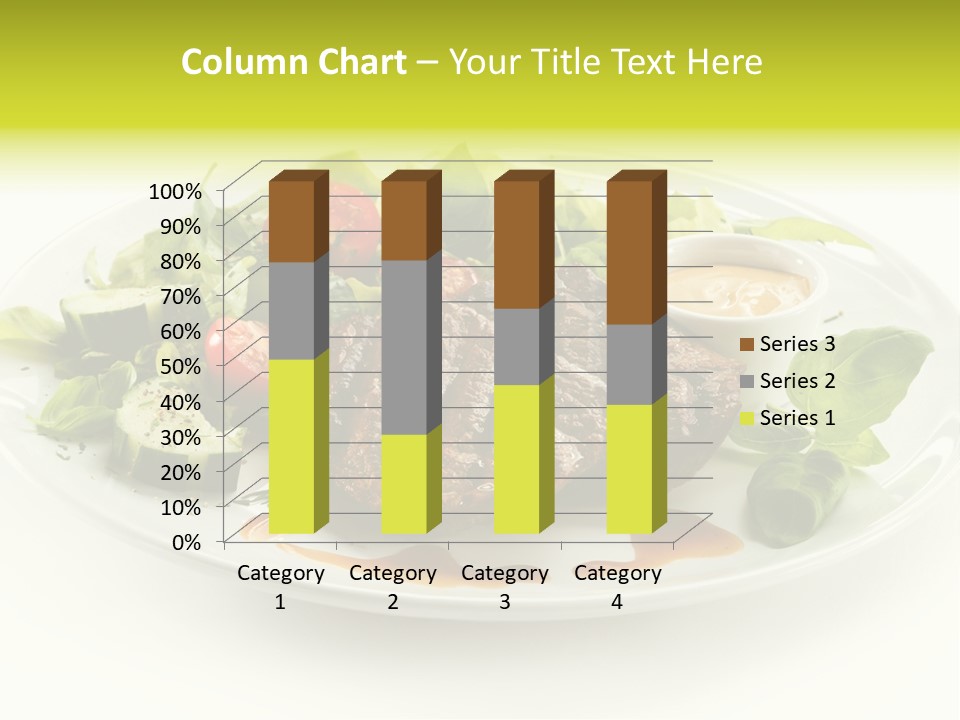 Cooked Fillet Vegetable PowerPoint Template