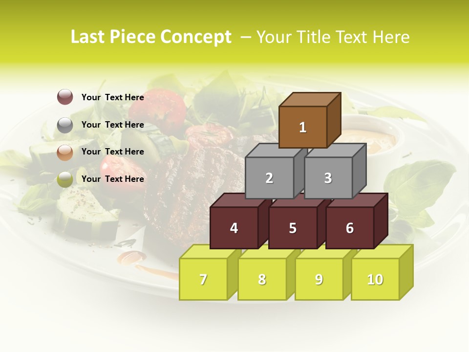 Cooked Fillet Vegetable PowerPoint Template