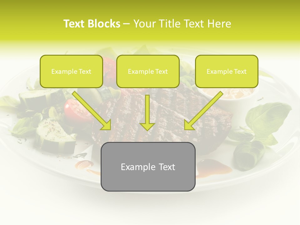 Cooked Fillet Vegetable PowerPoint Template