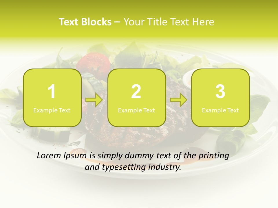 Cooked Fillet Vegetable PowerPoint Template
