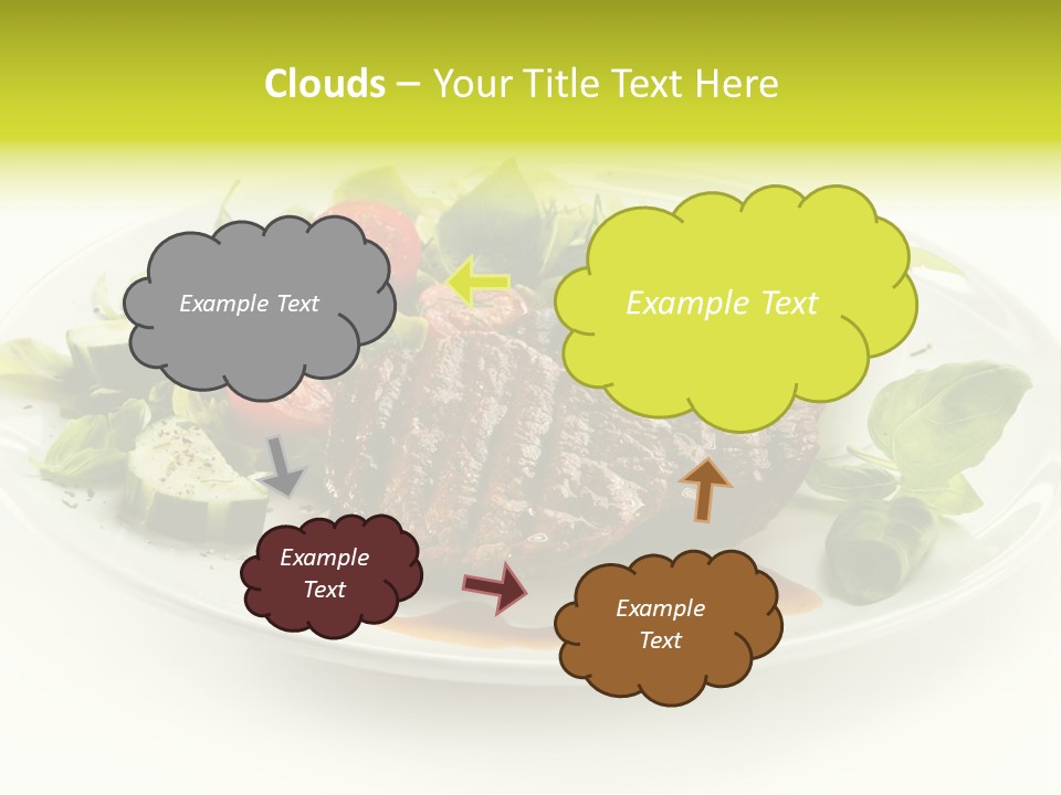 Cooked Fillet Vegetable PowerPoint Template