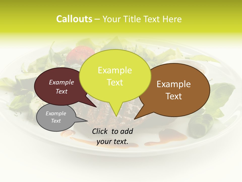 Cooked Fillet Vegetable PowerPoint Template