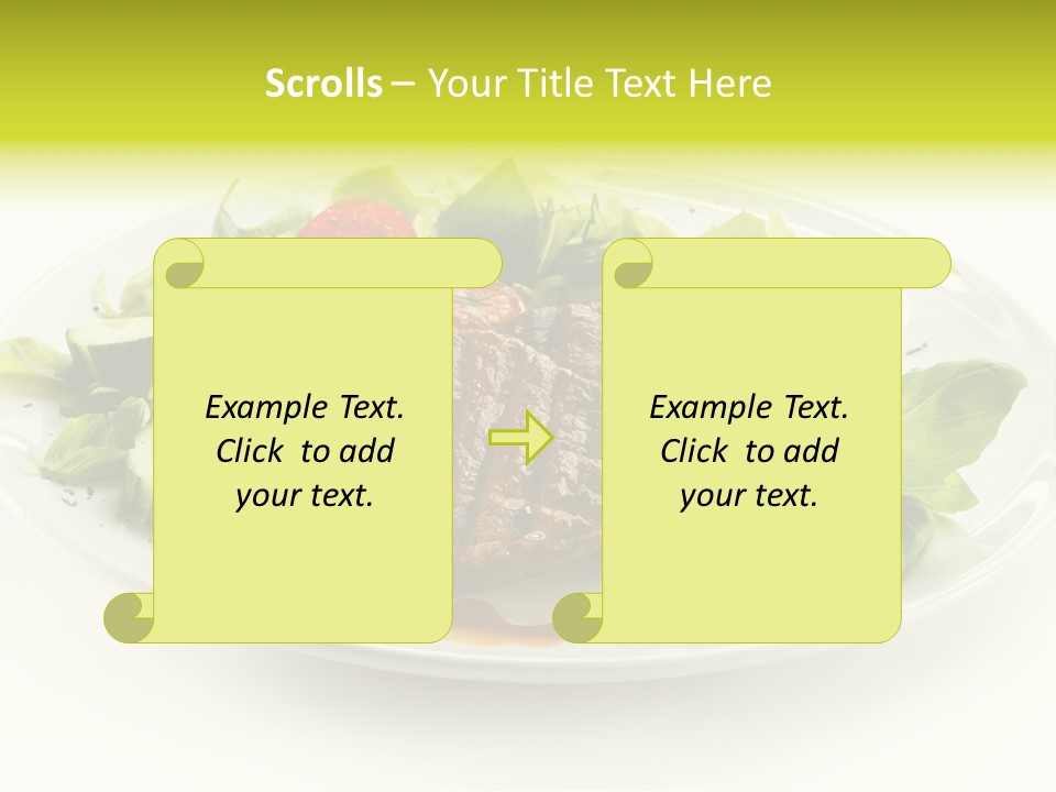 Cooked Fillet Vegetable PowerPoint Template