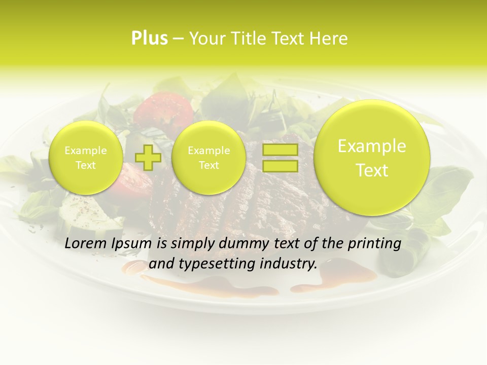 Cooked Fillet Vegetable PowerPoint Template