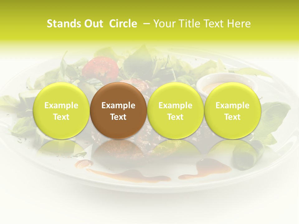 Cooked Fillet Vegetable PowerPoint Template