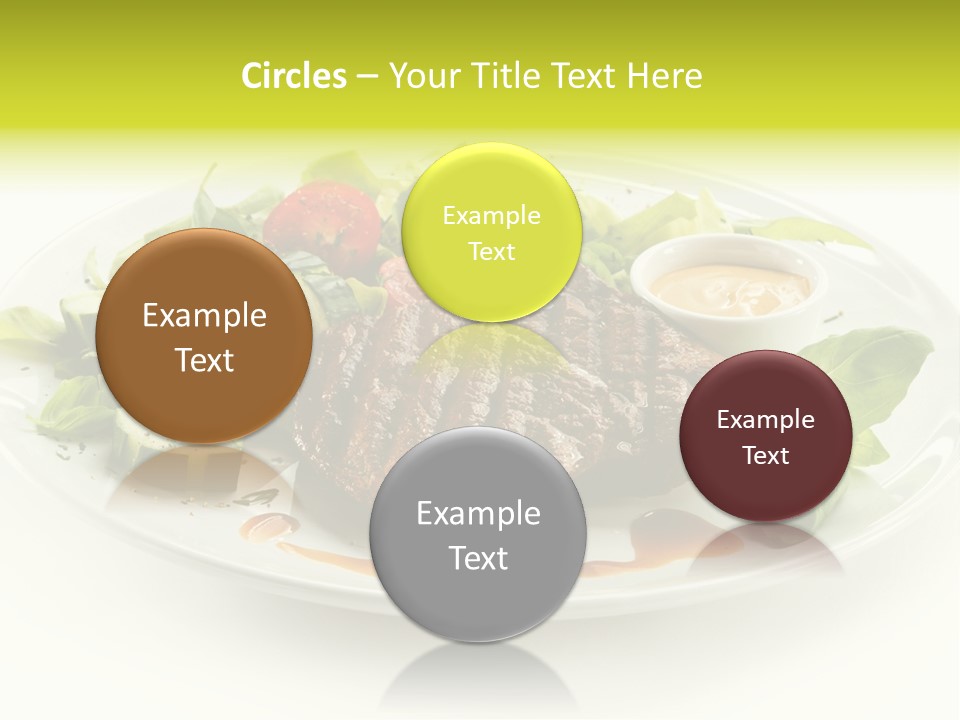 Cooked Fillet Vegetable PowerPoint Template