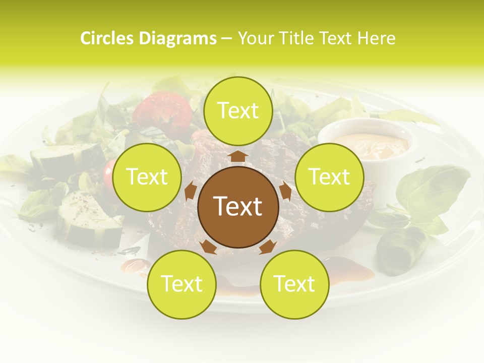 Cooked Fillet Vegetable PowerPoint Template