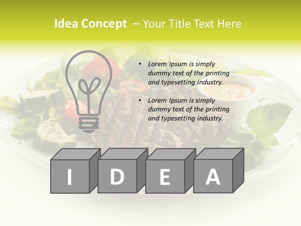 Cooked Fillet Vegetable PowerPoint Template