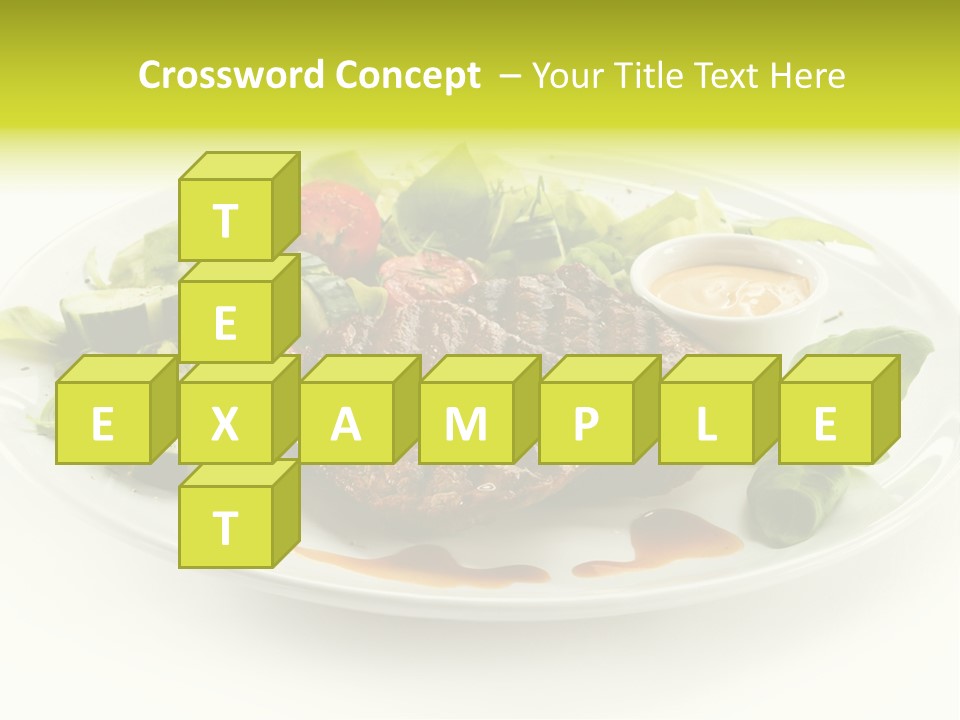 Cooked Fillet Vegetable PowerPoint Template