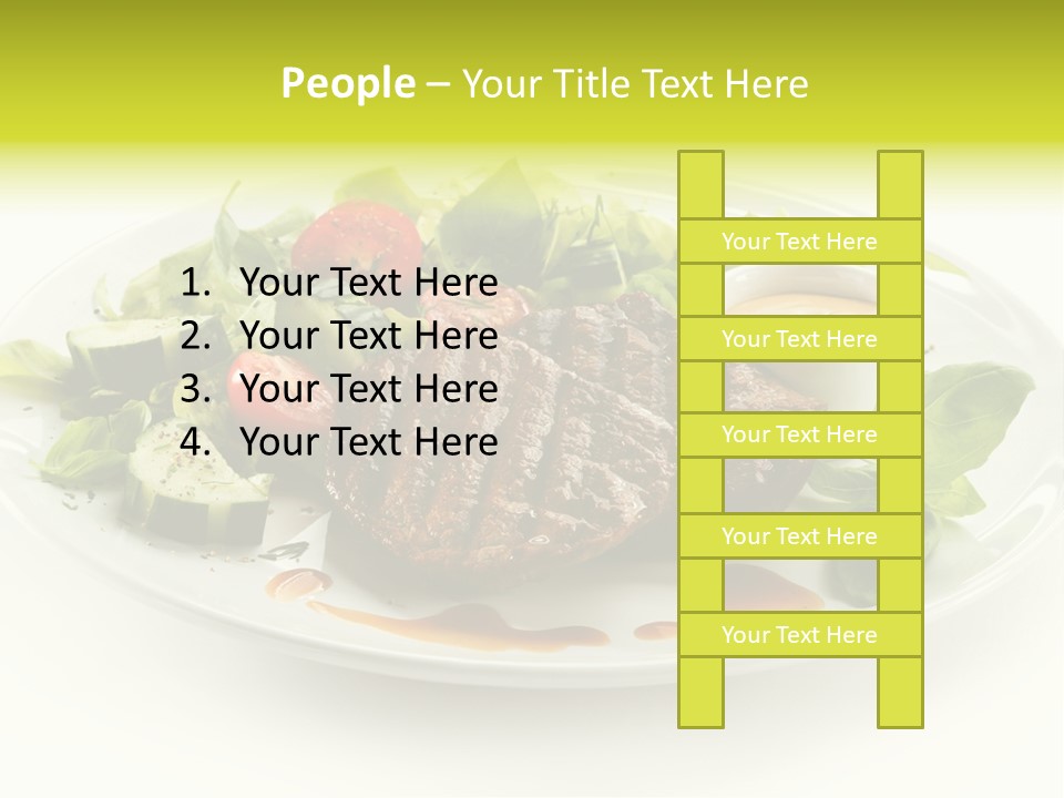 Cooked Fillet Vegetable PowerPoint Template