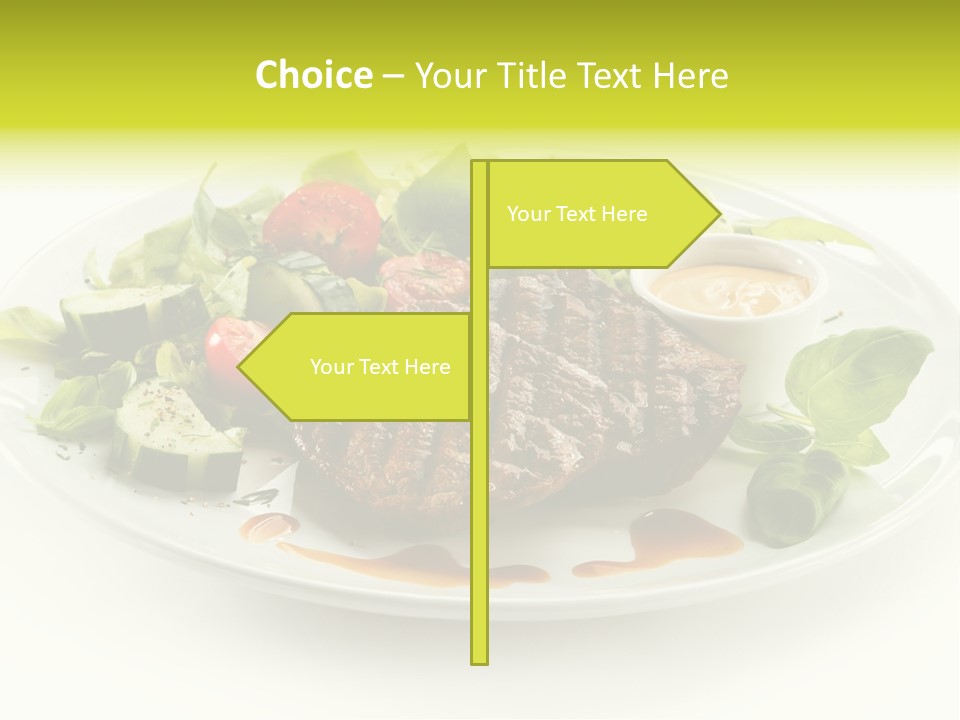 Cooked Fillet Vegetable PowerPoint Template