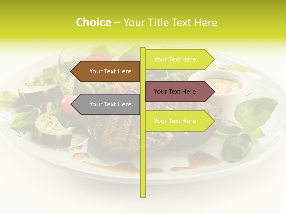 Cooked Fillet Vegetable PowerPoint Template